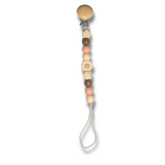 Suntan Summer Daisy Pacifier Clip